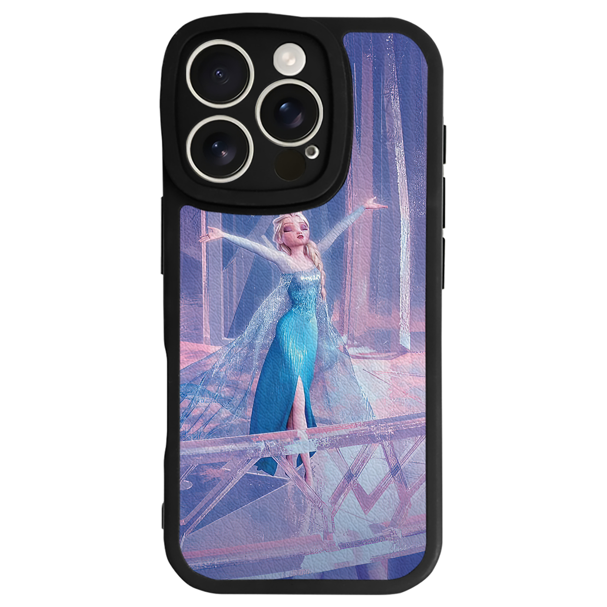 （画像用） アナと雪の女王 アンナ エルサ Frozen Anna Elsa 【iPhone 16シリーズ対応】シリコンスマホケース（レザー調） 材質：シリコン